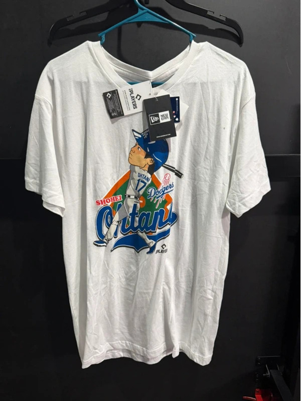 New Era Shohei Ohtani Dodgers White Graphic Tee